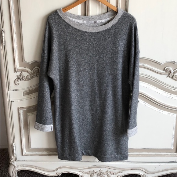 Extra Long gray sweatshirt - Picture 1 of 5
